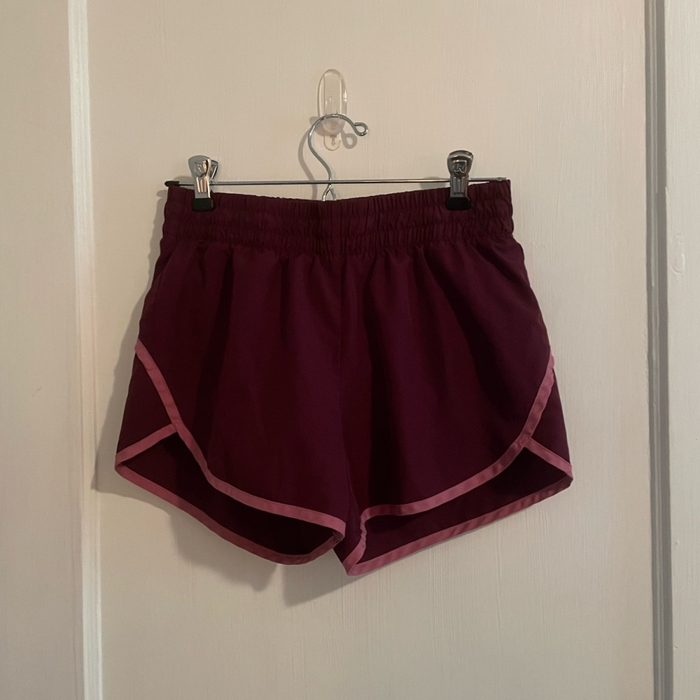 Athletic Works XS Maroon and Pink Track Shorts